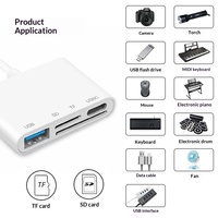 Station d'accueil lecteur de carte Type-C avec hub USB à quatre ports pour smartphones et ordinateurs, transfert de données