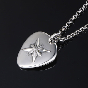 <b>Titanium</b> Steel Guitar Pick Pendant Star Design Unisex Necklace Festival Accessory SP667-668 - Product Image 2