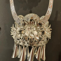 Ornement de réfrigérateur en métal décoratif de style folklorique miniature, fait main, de qualité supérieure, en argent, aimanté, cadeau pour la maison, le bureau, la vente au détail