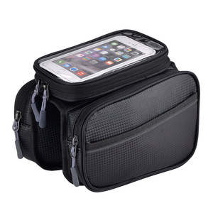 Nouvelle sacoche de guidon et de <span class=keywords><strong>selle</strong></span> pour <span class=keywords><strong>VTT</strong></span> en PU, grande capacité, étanche, pour téléphone portable, équipement de cyclisme - Product Image 5