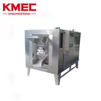 Machine à rôtir les cacahuètes en acier inoxydable industriel avec moteur - Four commercial pour la cuisson, le rôtissage et le décorticage, capacité de 100 kg/h