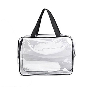 Trasparente in PVC da viaggio borsa per il trucco impermeabile e custodia cosmetica in feltro - Product Image 1