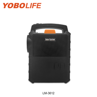 Système d'éclairage solaire 12V CC avec lecteur MP3, mini générateur solaire 60W, batterie solaire Yobolife avec stockage de batterie au plomb-acide