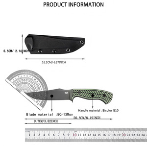 Nouveau Couteau Portable MKC <span class=keywords><strong>Triumph</strong></span> à Lame Tanto à Tranchant Brut pour la Chasse, la Survie en Extérieur, le Camping et la Pêche, avec Étui - Product Image 5