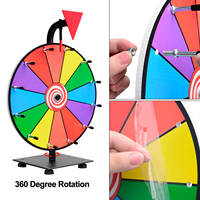 Roue de la Fortune Effaçable à Sec de 12 Pouces, Roue de Prix Tournante, Jeu de Roue de la Chance Direct Usine