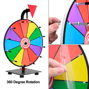 Rueda giratoria de borrado en seco de 12 pulgadas, <span class=keywords><strong>ruleta</strong></span> de la Fortuna, juego de rueda de premio giratoria, rueda de premio de la suerte de fábrica - Product Image 5