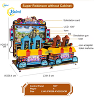 Machine de jeu de tir dynamique EPARK Super Robinson, écran vidéo de 100 pouces, construction en métal et plastique, 4 joueurs, arcade