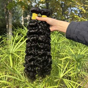 มัดผมลอนคลื่น100% ผมมนุษย์บริสุทธิ์ยังไม่ผ่านกระบวนการผมพร้อมส่ง - Product Image 1