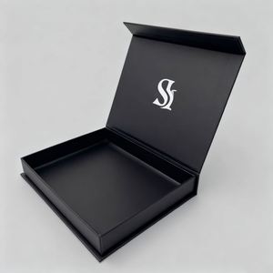 Caja de Presentación Magnética Plegable de Lujo Personalizada, Negra Clásica, Papel Rígido de 2mm de Grosor para Regalos - Product Image 1
