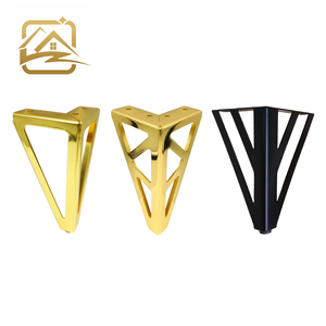 suppliers modern solid 15cm/20cm gold Triangle cut-out metal <b>sofa</b> <b>legs</b> iron furniture <b>legs</b> durable <b>for</b> <b>sofa</b> bed and cabinet - Product Image 1