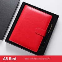 Carnet à feuilles mobiles en cuir PU de haute qualité, journal à couverture rigide personnalisable avec logo en relief pour cadeaux promotionnels d'entreprise et de bureau