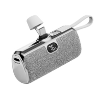 Mini batterie externe portable ultra-mince 5000mAh Chargeur USB étanche 2A Appareils mobiles en plastique Support au lithium compatible