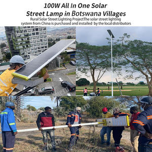 Anero lampu jalan tenaga surya ip65, lampu jalan luar ruangan 80W 100W semua dalam satu - Product Image 3