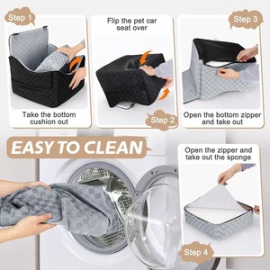 Siège de <span class=keywords><strong>voiture</strong></span> pour chien lavable, imperméable, antidérapant, en Oxford, avec laisse de sécurité, housse amovible pour chiens de petite et moyenne taille, SUV - Product Image 3