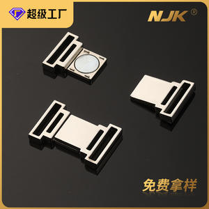 Hebilla de cinturón de doble punta de aleación de zinc, 25 mm de diámetro interior, plateada y negra, ajustable, de tela, de seguridad, para mochilas y zapatos - Product Image 5