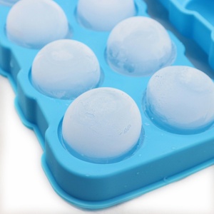 BPA Free Easy Release Reusable Food Grade Flexible Silicone Ice Cube Tray With Lid Whiskey Silicone Ice Ball <b>Maker</b> Ice Ball Mold - Product Image 4