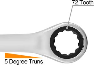 Multi-function Two Way <strong>Ratchet</strong> <strong>Wrench</strong> Set 72-tooth Quick <strong>Wrench</strong> CR-V Steel Spanner Double-ended <strong>Ratchet</strong> <strong>Wrench</strong> - Product Image 4