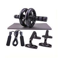 Kit de rouleaux de roue abdominale Portable 5-en-1 équipement d'entraînement d'exercice à domicile facile assemblage rapide produit de sport et de divertissement