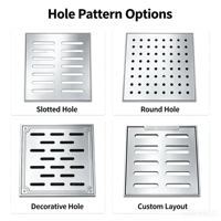 Grille de caniveau carrée en acier inoxydable galvanisé, à formage intégré, couvercle de drainage durable pour sols de villa et applications extérieures