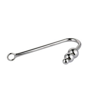 Masajeador de próstata BDSM, bola Anal de Metal de acero inoxidable, dilatador, gancho Anal con 3 bolas, cuentas anales - Product Image 5