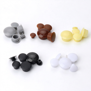 <b>Plastic</b> Hole Plugs 5-40mm For Furniture Hinge Screw Holes Decorative <b>Covers</b> Durable White Black Gray Beige Coffee Color - Product Image 1