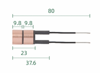 Support de balais de charbon pour anneau collecteur (dimensions : 15*7.2*8.9/80*9.8*23*37.6 X 2 anneaux), pour assemblages de collecteurs à anneaux.