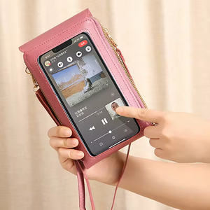 Portefeuille en cuir pour femme avec étui de téléphone, sac à bandoulière à chaîne et pochette pour téléphone portable à écran tactile pour <span class=keywords><strong>iPhone</strong></span> 16 - Product Image 3