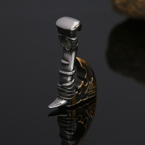 yunnique Stainless Steel Axe Pendant <b>Necklace</b> With Viking Symbol For Men And Women Fashion Jewelry Hip Hop Style - Product Image 4