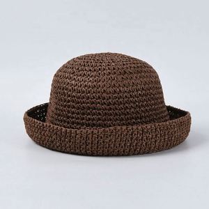 Chapeau Bob Pliable en Papier au Crochet pour Vacances et Loisirs, Forme Cloche, Protection Solaire pour Femme, Homme et Enfant - Product Image 3