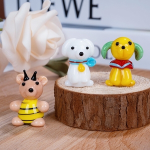 Dễ thương Mini Glass Dog Puppy Murano Glass figurine handmade Đồ chơi Thủy tinh động vật cho món quà nghệ thuật trang trí - Product Image 1