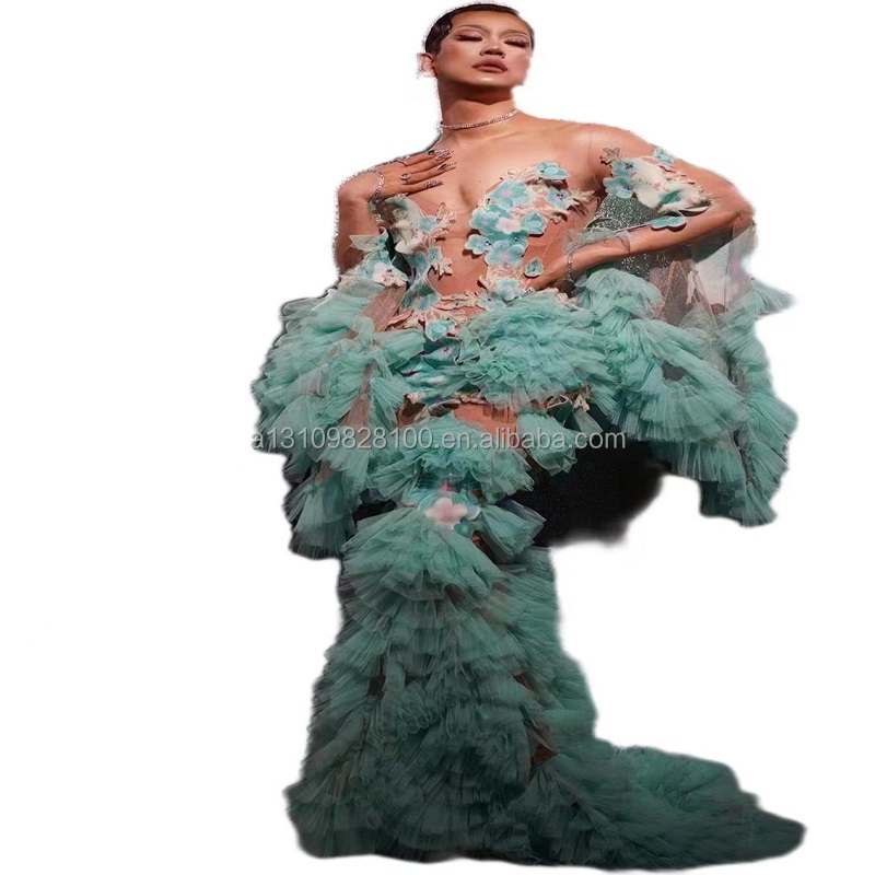 Sexy Gogo Costume - Daffodil Rhine Feather Dress for Nightclub Party
