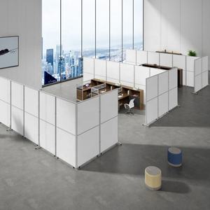 Divisor de partición de habitación de soporte móvil de marco de aluminio personalizado, estilo de tamaño de varios colores, divisor de división de privacidad - Product Image 3