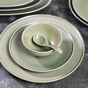 Juego de platos chinos, vajilla redonda de Ramen, plato creativo para <span class=keywords><strong>Sushi</strong></span>, juego de cena de cerámica, vajilla de porcelana, plato - Product Image 1