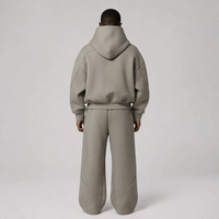 Ensemble de survêtement molletonné ample et oversize personnalisé pour homme – Sweat à capuche et pantalon de jogging 2 pièces – Fabricant