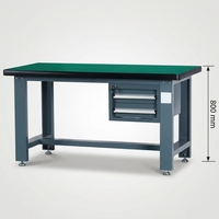 Banc de travail mobile robuste en acier inoxydable moderne avec tiroirs à outils multifonctionnels pour l'inspection en atelier