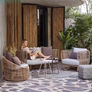 Ensemble de canapés en rotin pour l'extérieur, mobilier de jardin, cadre en alliage d'aluminium imperméable, ensemble de salon de patio avec tissage connecté - Product Image 4