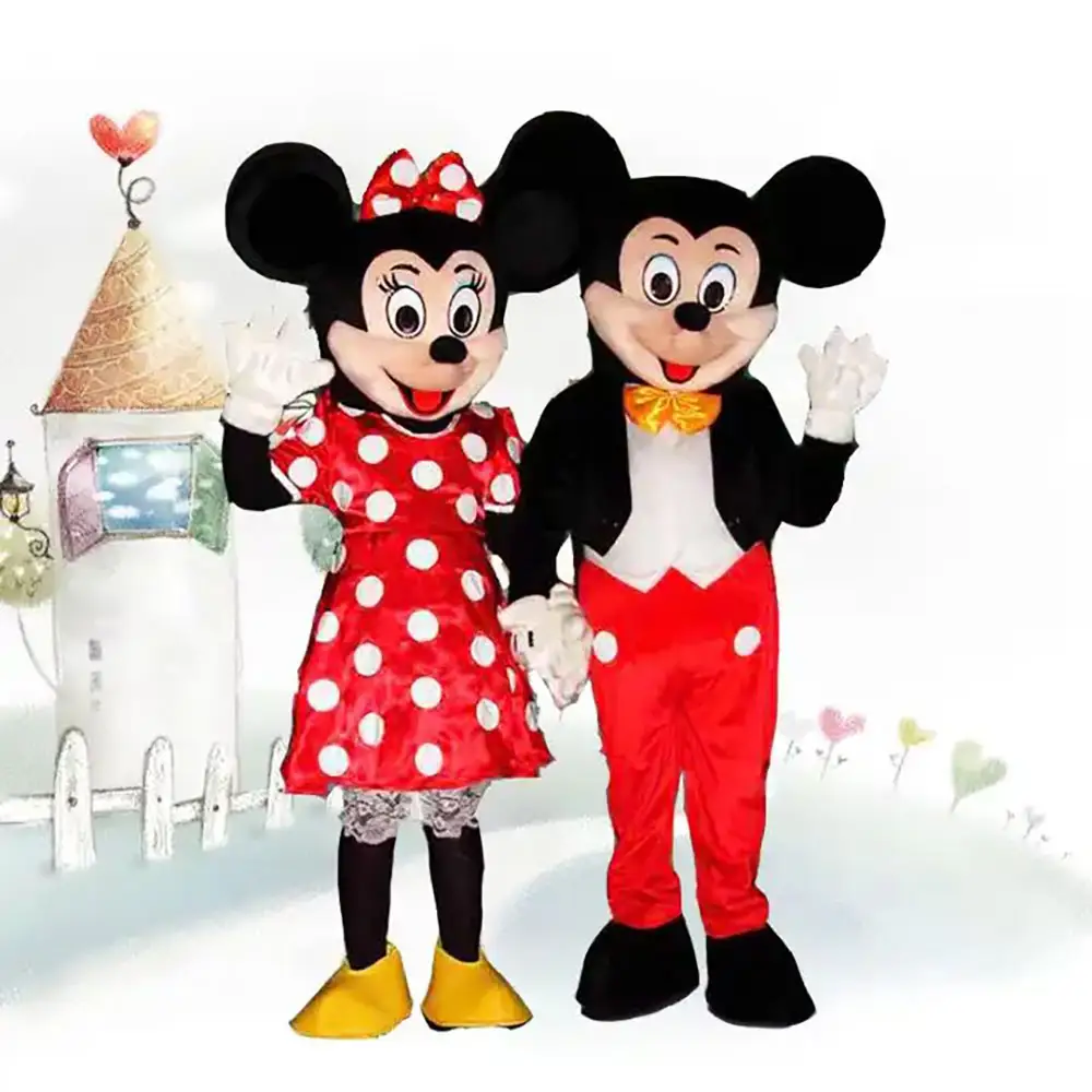 Disfraz personalizado de la mascota de Mickey para adultos y niños, traje de Carnaval
