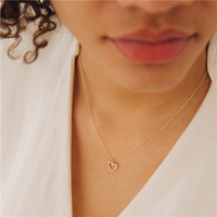 Collier coeur cubique Forever Pave collier d'amour pour petite amie collier coeur en argent