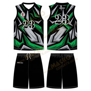 Uniformes de basket-ball personnalisés unisexes, design réversible par sublimation avec tissu en spandex/polyester pour les équipes adultes - Product Image 3