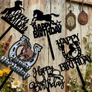 ท็อปเปอร์เค้กอะคริลิค รูปม้ามงคล น้ำผึ้งและความหวาน สำหรับตกแต่งงานวันเกิด กว้าง 9 ซม. หนา 1.3 มม. - Product Image 5