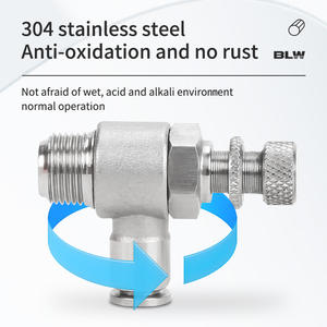 SL8-01 из нержавеющей стали 304S металлический Пневматический фитинг воздушный трубчатый соединитель SL6M5 Push-in регулирующий Дроссельный клапан высокие детали пневматический - Product Image 5