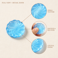 Jouet Squishy en Cristal Personnalisé avec Logo OEM, Vente en Gros, Mini Balle Anti-Stress à Remontée Lente en TPR, Distributeur, Fournisseur Export
