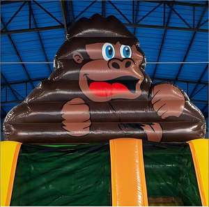 Toboggan gonflable commercial sur le thème de <span class=keywords><strong>la</strong></span> jungle gorille, toboggan géant tropical en forme de palmier pour <span class=keywords><strong>la</strong></span> location de fêtes d'enfants - Product Image 3