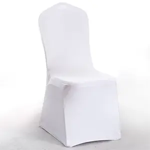 350g 흰색 두꺼운 탄성 의자 커버 두꺼운 호텔 웨딩 스판덱스 의자 커버