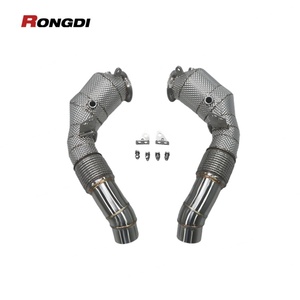 Downpipe ท่อไอเสียสำหรับ BMW F10 M5/M6 F12 F06ประสิทธิภาพ4.4T ท่อไอเสียอัตราการไหลสูง downpipe พร้อมเกราะป้องกันความร้อน - Product Image 1