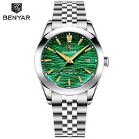 BENYAR 5209 nouvelle montre automatique en acier inoxydable pour hommes 50M étanche luxe automatique homme montres calendrier montre-bracelet