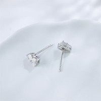 Orecchini Pendenti in Oro Bianco 18K con Diamanti Coltivati in Laboratorio, Orecchini a Clip, Orecchini Magnetici alla Moda per Donne
