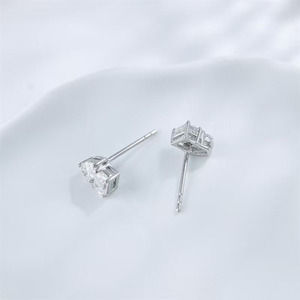 Pendientes de Oro Blanco de 18K con Diamantes Cultivados en Laboratorio, Pendientes de Clip, Pendientes de Diamantes para Mujer, Pendientes Colgantes de Moda, Pendientes Magnéticos - Product Image 3
