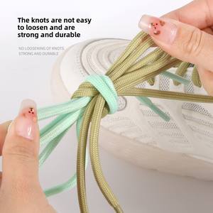 Cordones Planos de Poliéster Coloridos en Negro, Blanco y Beige, de 0.5cm de Ancho, para Zapatillas Deportivas, Calzado Casual y Moderno para Hombre y Mujer - Product Image 5