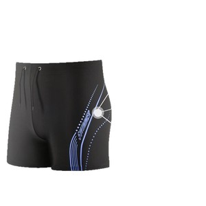 Maillot de bain à séchage rapide pour hommes, motif noir et bleu, vêtements de sport - Product Image 4